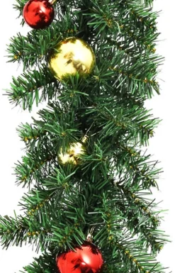 vidaXL Guirlandes> Kerstslinger Versierd Met Kerstballen 5 M