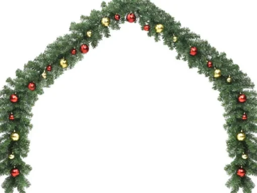 vidaXL Guirlandes> Kerstslinger Versierd Met Kerstballen En Led-Lampjes 20 M