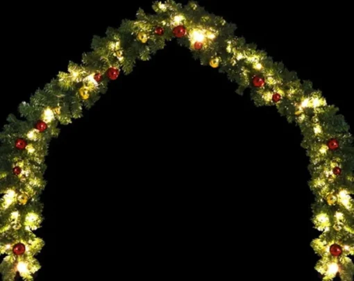 vidaXL Guirlandes> Kerstslinger Versierd Met Kerstballen En Led-Lampjes 20 M