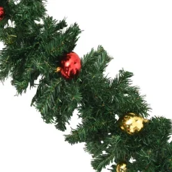 vidaXL Guirlandes></noscript> Kerstslinger Versierd Met Kerstballen 20 M