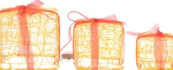 vidaXL Kerstverlichting Geschenkdozen 3 St Decoratief Acryl Warmwit Best