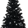 vidaXL Kunstkerstboom Met Standaard 120 Cm Pvc Zwart Cheap