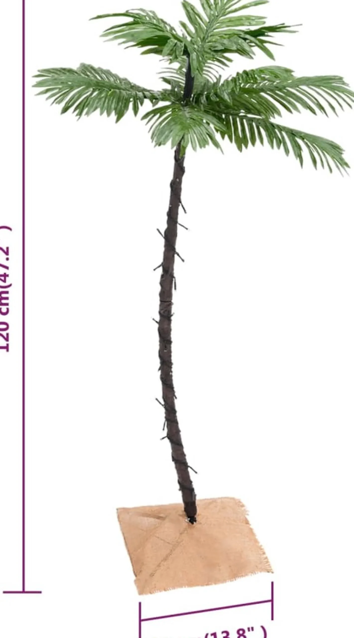 vidaXL Palmboom Led 72 Led's Warmwit 120 Cm Best