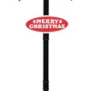 vidaXL Straatlantaarn Met Kerstman 81X40X188 Cm Pvc Zwart En Rood Fashion