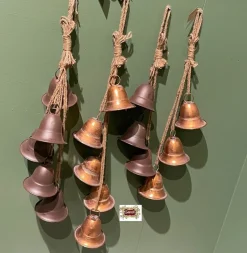 Dijk Natural Collections Kersthanger>Vijf Kerstbellen Aan Koord - Goud White Washed