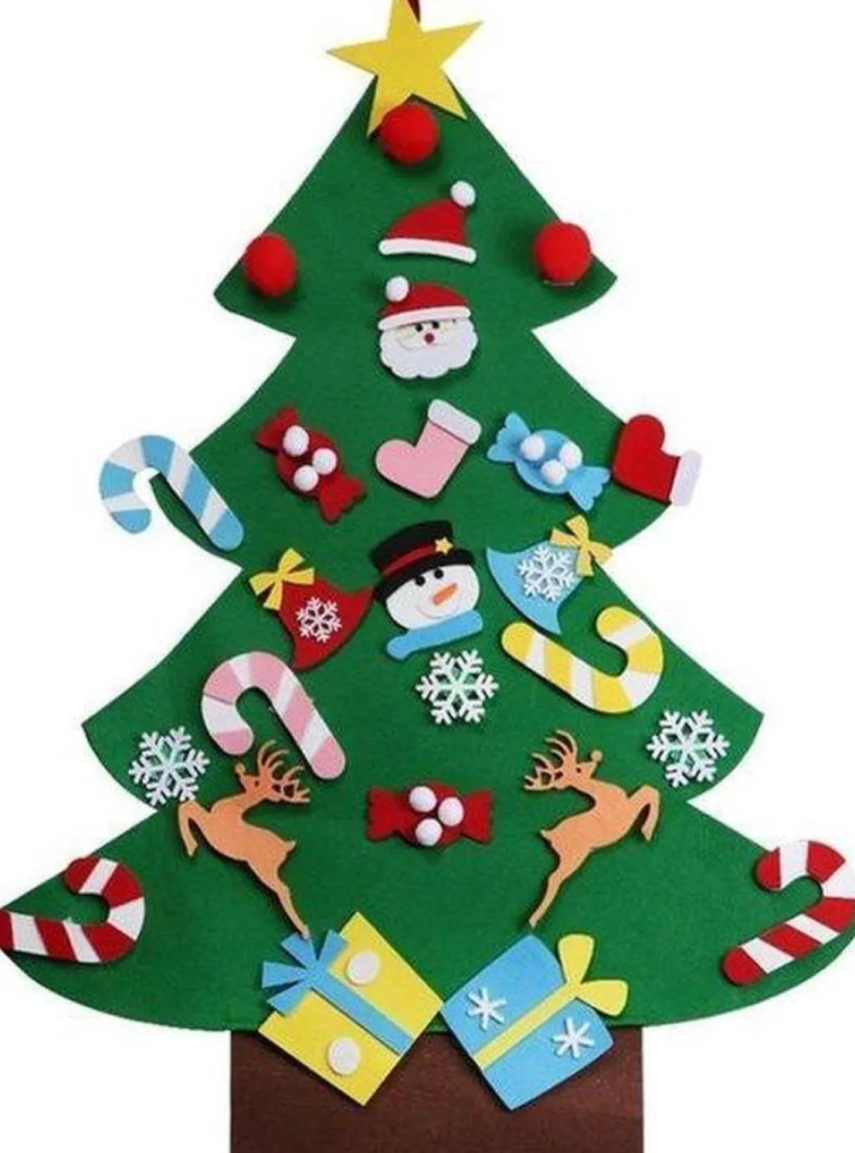 Hs Kerstbeelden>Vilten Kerstboom - Kerstboom Van Vilt - Vilten Kerstboom Voor Kinderen - Kerstboom - Kerstversiering - Kerstboom Kind - Vilten Kerstboom - Kerstversiering - Kerstspeelgoed