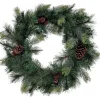 Viv! Home Luxuries Kerstkransen> Kerstkrans Met Dennenappels - Groen - O60Cm