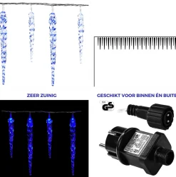 VOTRONIC Voltronic Kerstverlichting - Ijspegel Verlichting - 40 Ijspegels - 10.5 Meter Kabel - Blauw Fashion