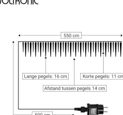 VOTRONIC Voltronic Kerstverlichting - Ijspegel Verlichting - 40 Ijspegels - 10.5 Meter Kabel - Blauw Fashion