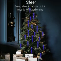 VOTRONIC Voltronic Kerstverlichting - Led Ijspegel Verlichting - Met Afstandsbediening & Timer - Kerstlampjes - Kerstverlichting Binnen - Kerstverlichting Buiten - Feestverlichting - Feest - Kerst - 40 Ijspegels - 5.5M Verlichting + 5M Snoer Outlet