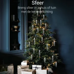 VOTRONIC Voltronic Kerstverlichting - Led Ijspegel Kerstlampjes - Met Timer & Afstandsbediening - Kerstverlichting Binnen - Kerstverlichting Buiten - Feestverlichting - Feest - Kerst - 40 Ijspegels - 5.5 Meter Verlichting + 5 M Kabel Clearance