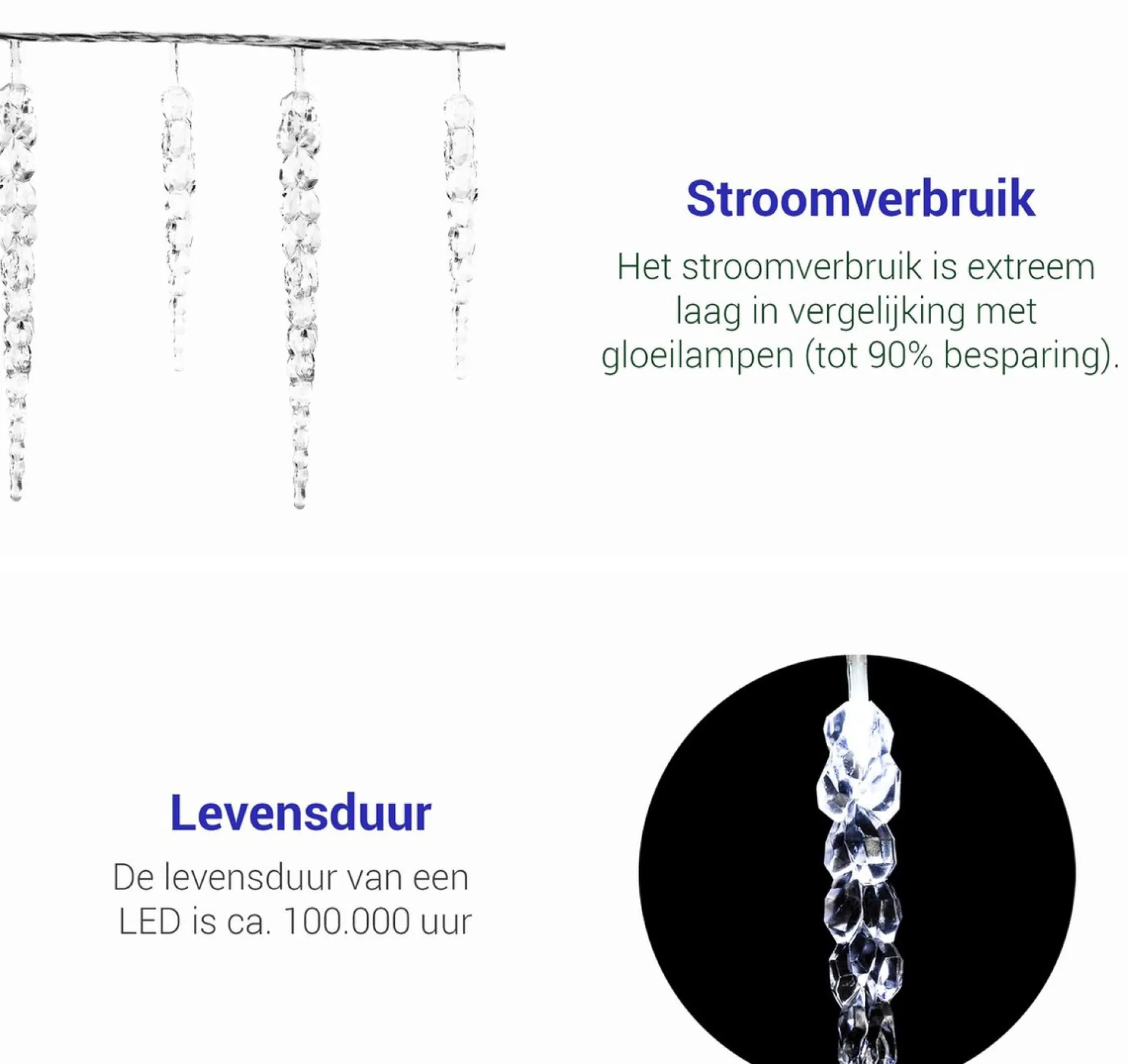 VOTRONIC Voltronic Kerstverlichting - Led Ijspegel Kerstlampjes - Met Timer & Afstandsbediening - Kerstverlichting Binnen - Kerstverlichting Buiten - Feestverlichting - Feest - Kerst - 40 Ijspegels - 5.5 Meter Verlichting + 5 M Kabel Clearance