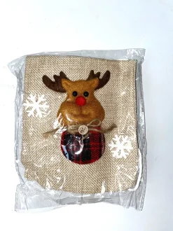 Non Merk Kerstsokken>Wijnflessok 3 Stuks - Kerstsok -Kerstdecoratie- Diner- Wijn- Fles- Kerstcadeau- Wijnfleshouder