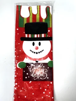 Non Merk Kerstsokken>Wijnflessok 3 Stuks - Kerstsok- Kerstdecoratie- Diner- Wijn- Fles- Kerstcadeau- Wijnfleshouder
