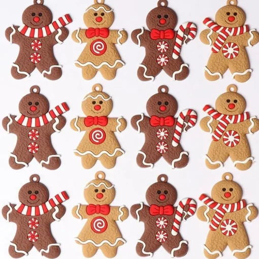 Winkrs Kerstboomversieringen> - 12X Koekemannetje - Gingerbread Bear - Kerstboom Decoratie - 7 X 5 Cm