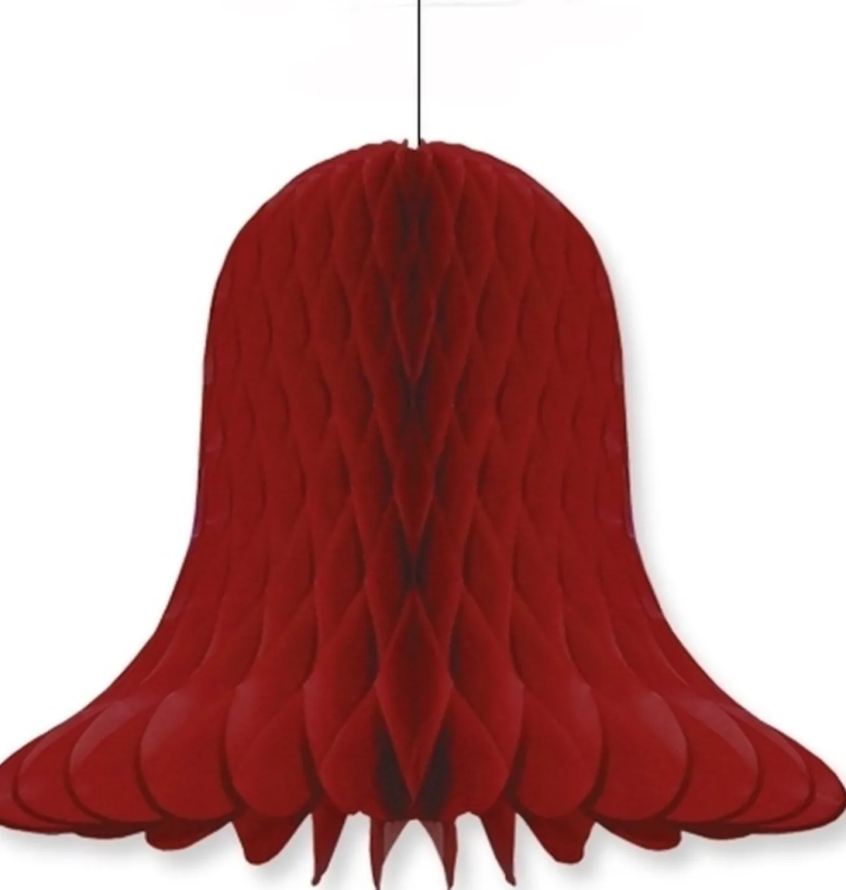 Bellatio Decorations Kersthanger>2X Bordeaux Rode Decoratie Klokken/Kerstklokken Lampionnen 30 Cm - Feestversiering/Kerstversiering