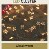 Anna's Collection 2X Cluster Draadverlichting Met Timer 100 Sterren Op Batterij Wit - Kerst Lichtsnoer Lichtdraad Met Sterren Lampjes Shop
