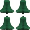 Bellatio Decorations Kersthanger>8X Decoratie Kerst Versiering Kerstklokjes Groen 16 Cm - Kerstversiering / Boomversiering Kerstklokken