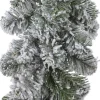 Everlands Guirlandes>1X Groene Dennen Guirlandes / Dennenslingers Met Sneeuw 270 X 20 Cm - Kerstslingers / Dennen Slingers