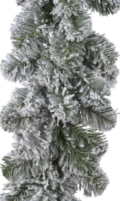 Everlands Guirlandes>1X Groene Dennen Guirlandes / Dennenslingers Met Sneeuw 270 X 20 Cm - Kerstslingers / Dennen Slingers