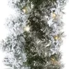 Merkloos Guirlandes>1X Groene Dennenslingers Frosted Met Verlichting 270 Cm - Kerstslingers / Dennen Slingers Met Licht/Lampjes