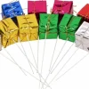 Merkloos Kerststukjes>24X Instekers Met Gekleurde Cadeautjes 3 Cm Kerststukjes Maken - Kerststukje Onderdelen