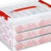 Merkloos 3X Kerst Opbergboxen 22 Liter - Kerstballen/Kerstversiering Opruimen/Opbergen Cheap