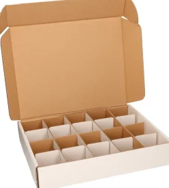 Bellatio Decorations 2X Kerstballen Opbergen Opbergboxen Voor Kerstballen Van 8 Cm - Opbergdozen/Sorteerdozen - Met 20X 8 Cm Vakken - 2 Stuks Discount