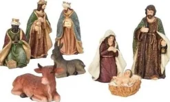 Merkloos Kerststallen>8X Kerststal Kerstbeelden Polystone - Kerststal Figuren