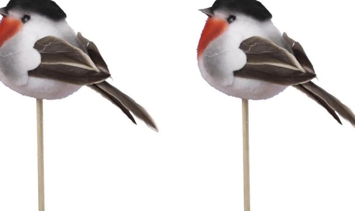 Othmar Decorations Kerststukjes>12X Kerststukje Onderdelen Stekers Met Vogeltjes 9,5 Cm - Kerststukje Maken Onderdelen