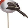 Othmara decorations Kerststukjes>6X Kerststukje Onderdelen Stekers Met Vogeltjes 9,5 Cm - Kerststukje Maken Onderdelen