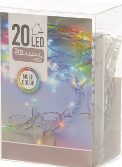 Merkloos 2X Kerstverlichting - Op Batterij - Gekleurd - 20 Lampjes Online