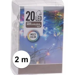 Merkloos 2X Kerstverlichting - Op Batterij - Gekleurd - 20 Lampjes Online