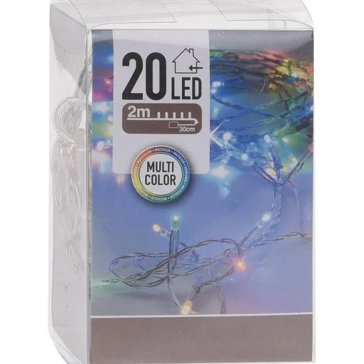 Merkloos 2X Kerstverlichting - Op Batterij - Gekleurd - 20 Lampjes Online