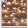 Anna's Collection 2X Kerstverlichting Cascadelichtjes Met Timer 40 Lampjes Sterretjes Warm Wit - Voor Binnen Gebruik Online