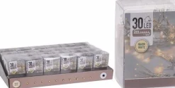 Merkloos 3X Kerstverlichting Op Batterij Warm Wit 30 Lampjes Outlet