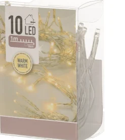 Merkloos 3X Kerstverlichting Op Batterij Warm Wit 10 Lampjes Best Sale