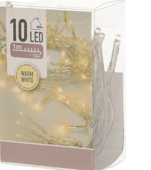 Merkloos 3X Kerstverlichting Op Batterij Warm Wit 10 Lampjes Best Sale