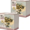 Merkloos 2X Kerstverlichting Op Batterij Warm Wit Buiten 192 Lampjes - Kerstlampjes Voor De Boom Cheap