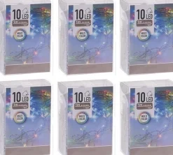 Merkloos 6X Kerstverlichting Op Batterij Gekleurd 10 Lampjes Best