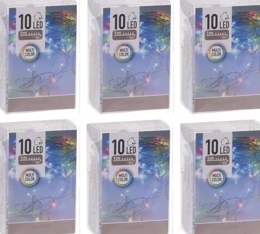 Merkloos 6X Kerstverlichting Op Batterij Gekleurd 10 Lampjes Best