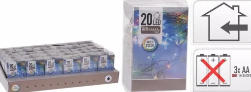 Merkloos 6X Kerstverlichting Op Batterij Gekleurd 20 Lampjes Cheap