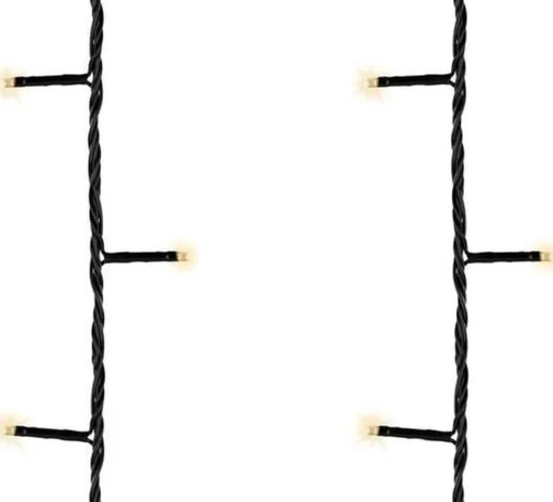 Merkloos 2X Kerstverlichting Twinkle Op Batterij Warm Wit Buiten 48 Lampjes - Boomverlichting - Kerstlampjes/Kerstlichtjes Lichtsnoeren Shop