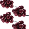 Merkloos Kerststukjes>40X Mini Glazen Kerstballen Kerststekers/Instekertjes Donkerrood 2 Cm - Donkerrode Kerststukjes Kerstversieringen Glas