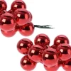 Decoris Kerststukjes>20X Mini Glazen Kerstballen Kerststekers/Instekertjes Rood 2 Cm - Rode Kerststukjes Kerstversieringen Glas