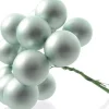 Decoris Kerststukjes>10X Mini Glazen Kerstballen Kerststekers/Instekertjes Mintgroen 2 Cm - Mintgroene Kerststukjes Kerstversieringen Glas