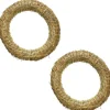 Merkloos Kerstkransen>2X Stro Kerstkrans Om Te Decoreren 20 Cm - Kerst Deurkransen - Strokransen