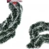 Merkloos Guirlandes>2X Stuks Besneeuwde Folie Slingers/Kerstslingers 270 Cm - Kerstversiering Slingers