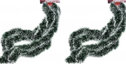 Merkloos Guirlandes>3X Stuks Besneeuwde Folie Slingers/Kerstslingers 270 Cm - Kerstversiering Slingers