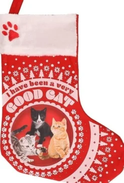 Merkloos Kerstsokken>2X Stuks Katten/Poezen Kerstsokken I Have Been A Very Good Cat - Kerstsokken Voor Huisdieren - Kerstsokken Voor De Kat/Poes